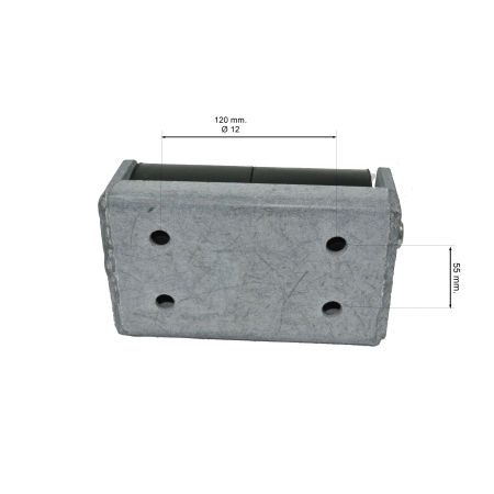 Odbój metalowo-gumowy ROLL-STOP 200x115x125 wys. podwójna rolka gumowa Ø 100x90